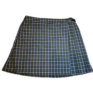 Wild Fable Plaid Pleated Skirt School Summer Spring Coastal Beach Buckle